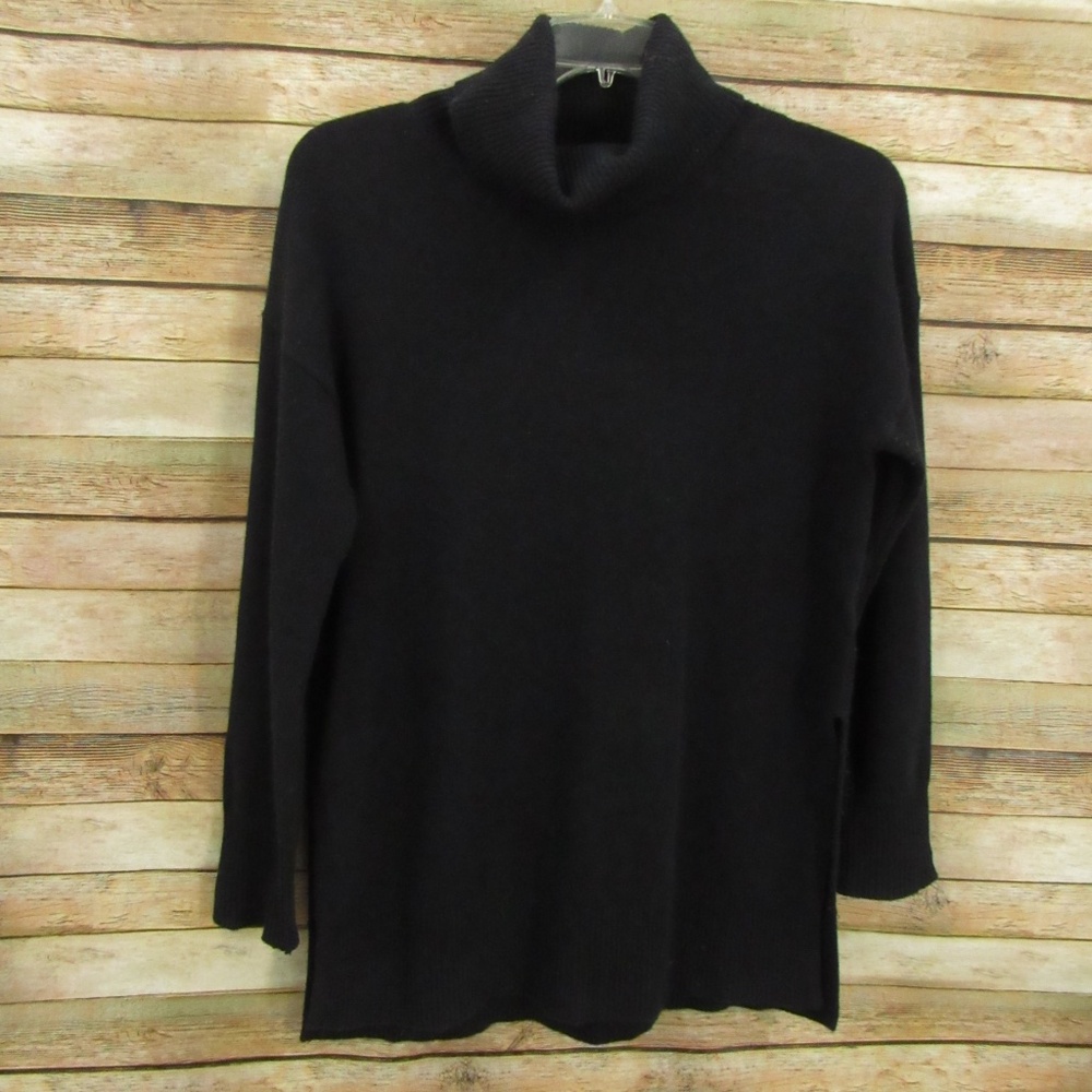 Nordstrom Signature 100% Cashmere Cowl Neck Tunic Sweater Women's M